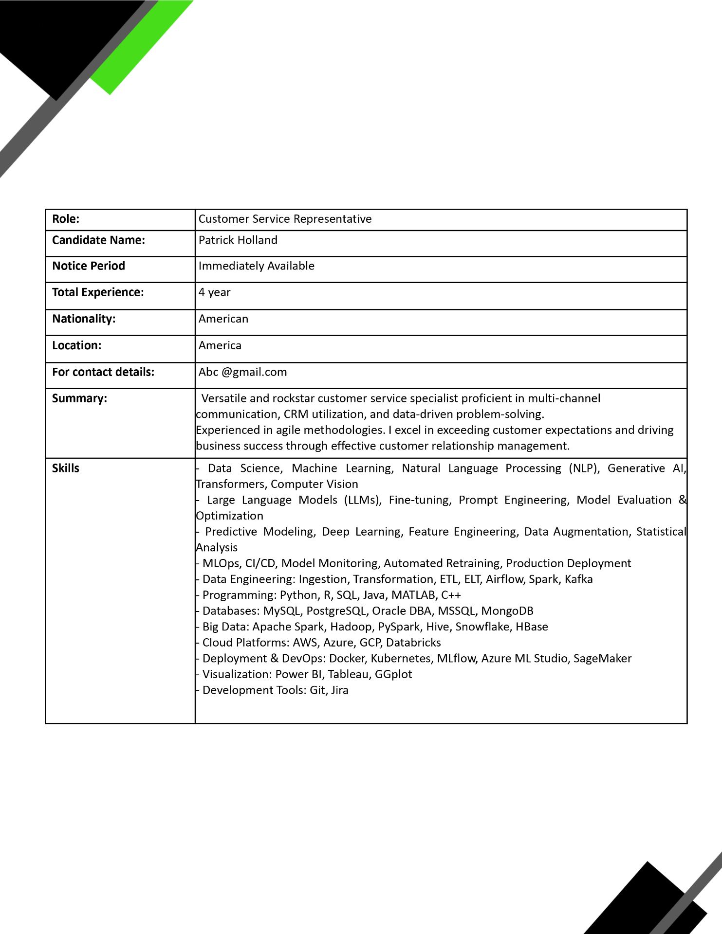 iFormat - CV Formatting Tool